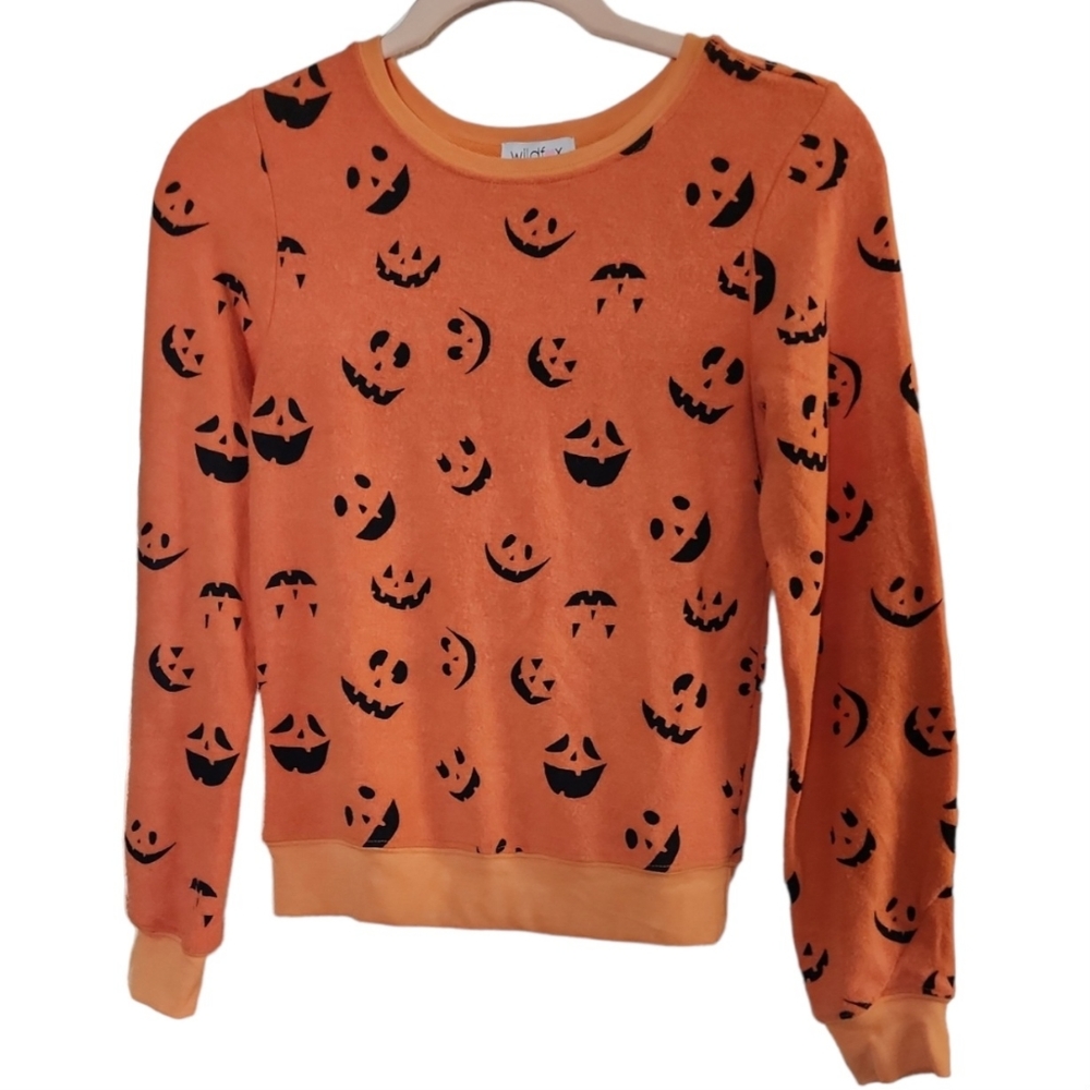 Wildfox Kids Pumpkin Smiles Baggy Beach Jumper Sz M 7/8